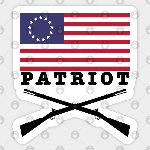 Patriot (Small Print) Sticker by Aeriskate